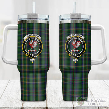 Cockburn Tartan and Family Crest Tumbler with Handle