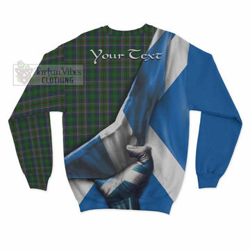 Tartan Vibes Clothing Cockburn Tartan Sweatshirt with Family Crest Scotland Patriotic Style