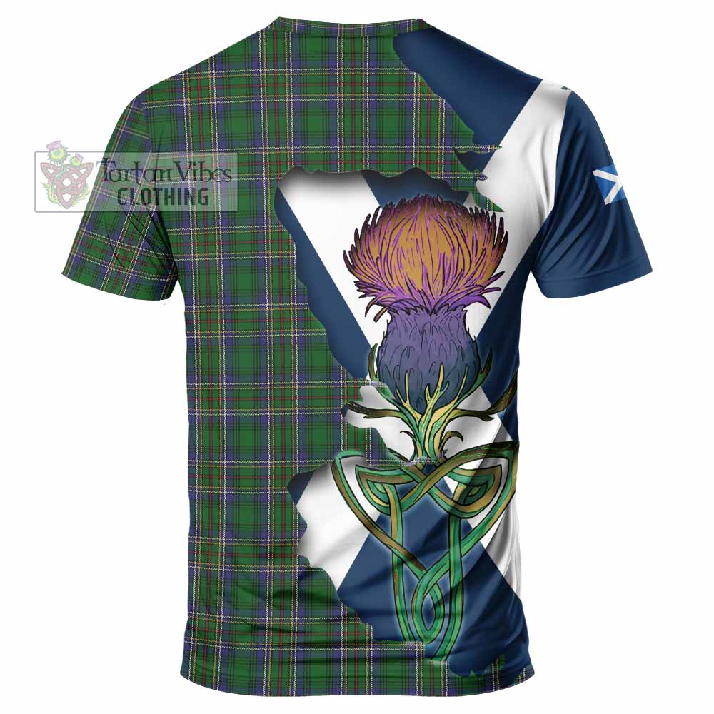 Tartan Vibes Clothing Cockburn Tartan Family Crest T-Shirt Scottish Thistle Celtic Inspired