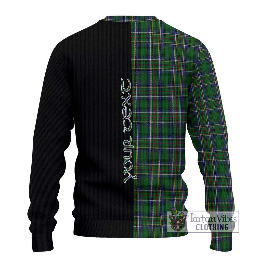 Cockburn Tartan Knitted Sweater with Family Crest and Half Of Me Style - Tartanvibesclothing Shop