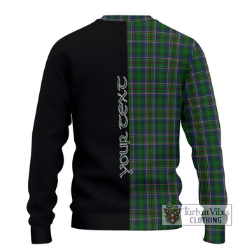Cockburn Tartan Knitted Sweater with Family Crest and Half Of Me Style - Tartanvibesclothing Shop