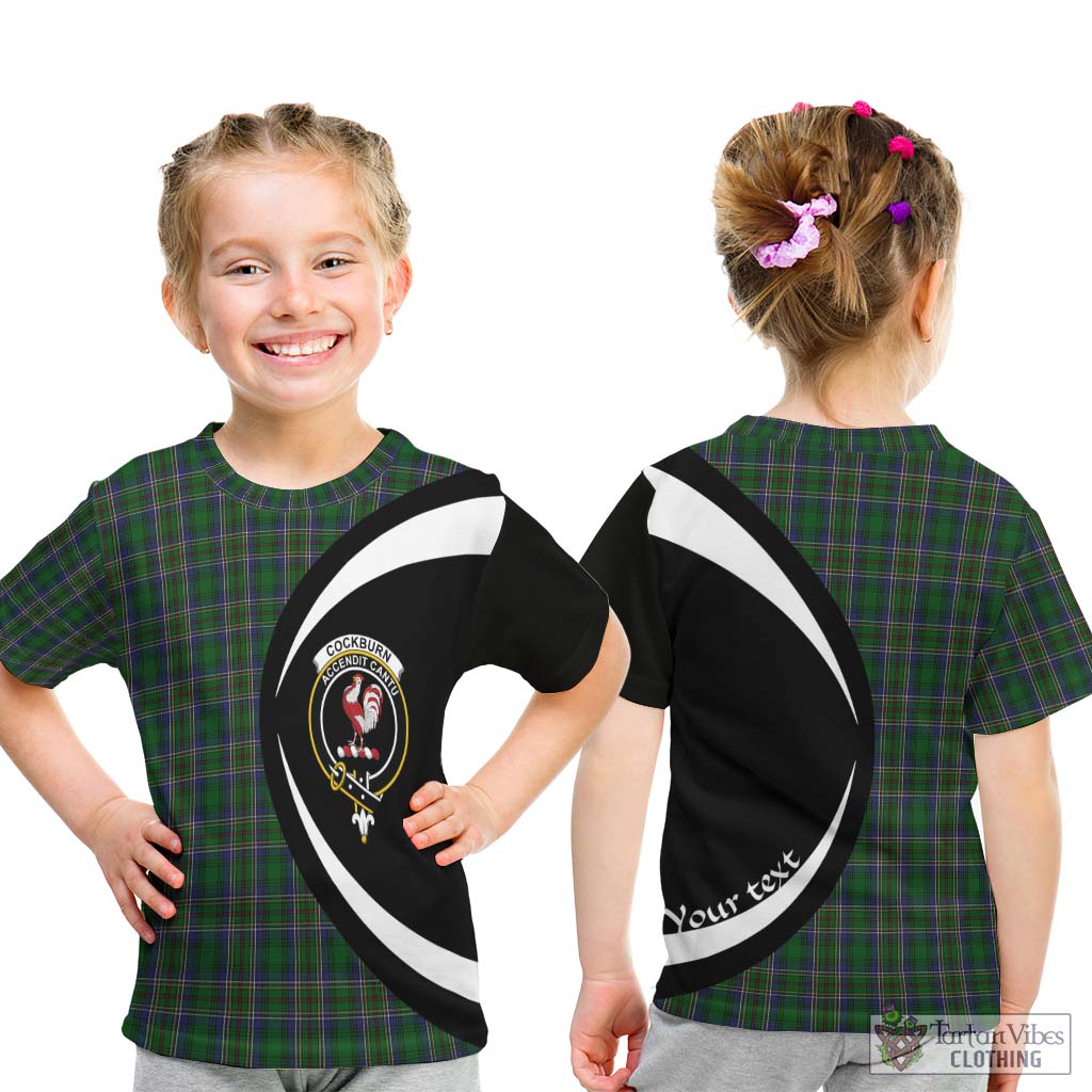 Cockburn Tartan Kid T-Shirt with Family Crest Circle Style - Tartan Vibes Clothing