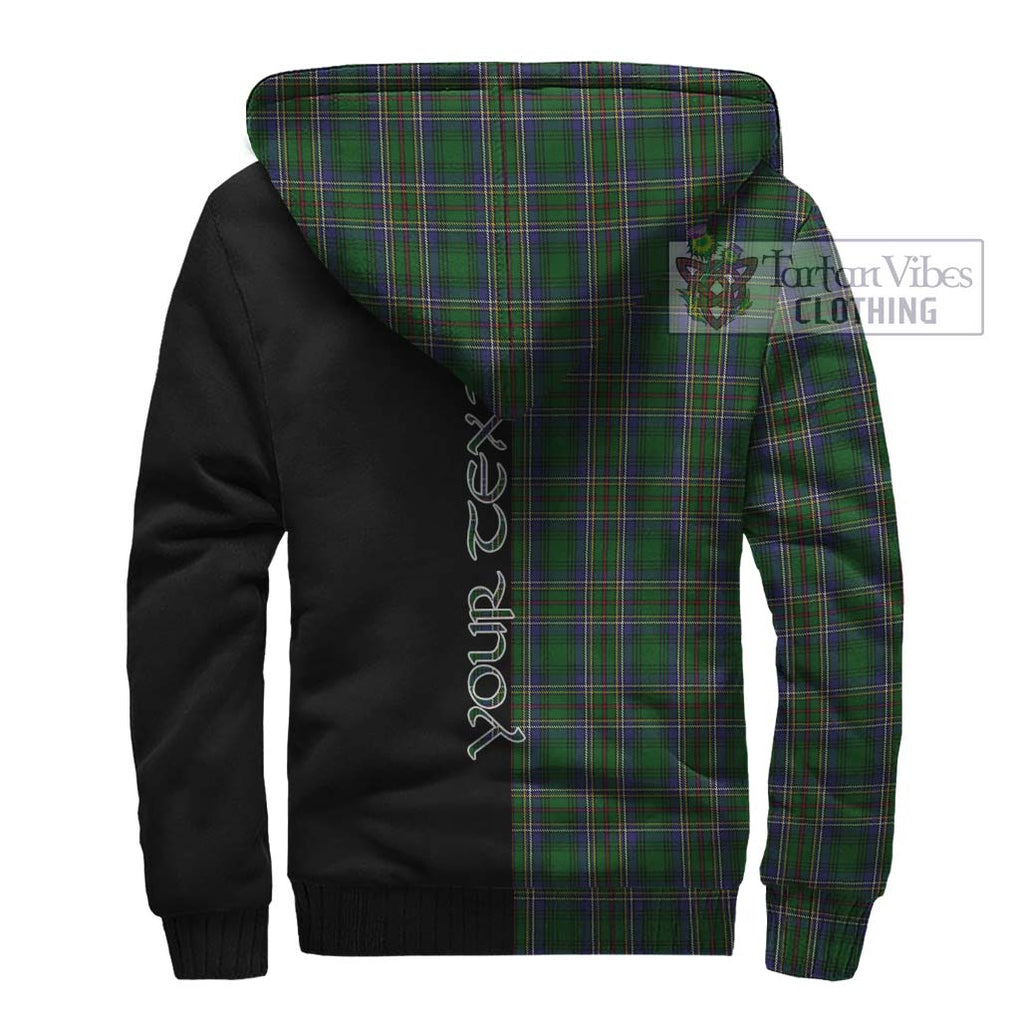 Cockburn Tartan Sherpa Hoodie with Family Crest and Half Of Me Style - Tartanvibesclothing Shop