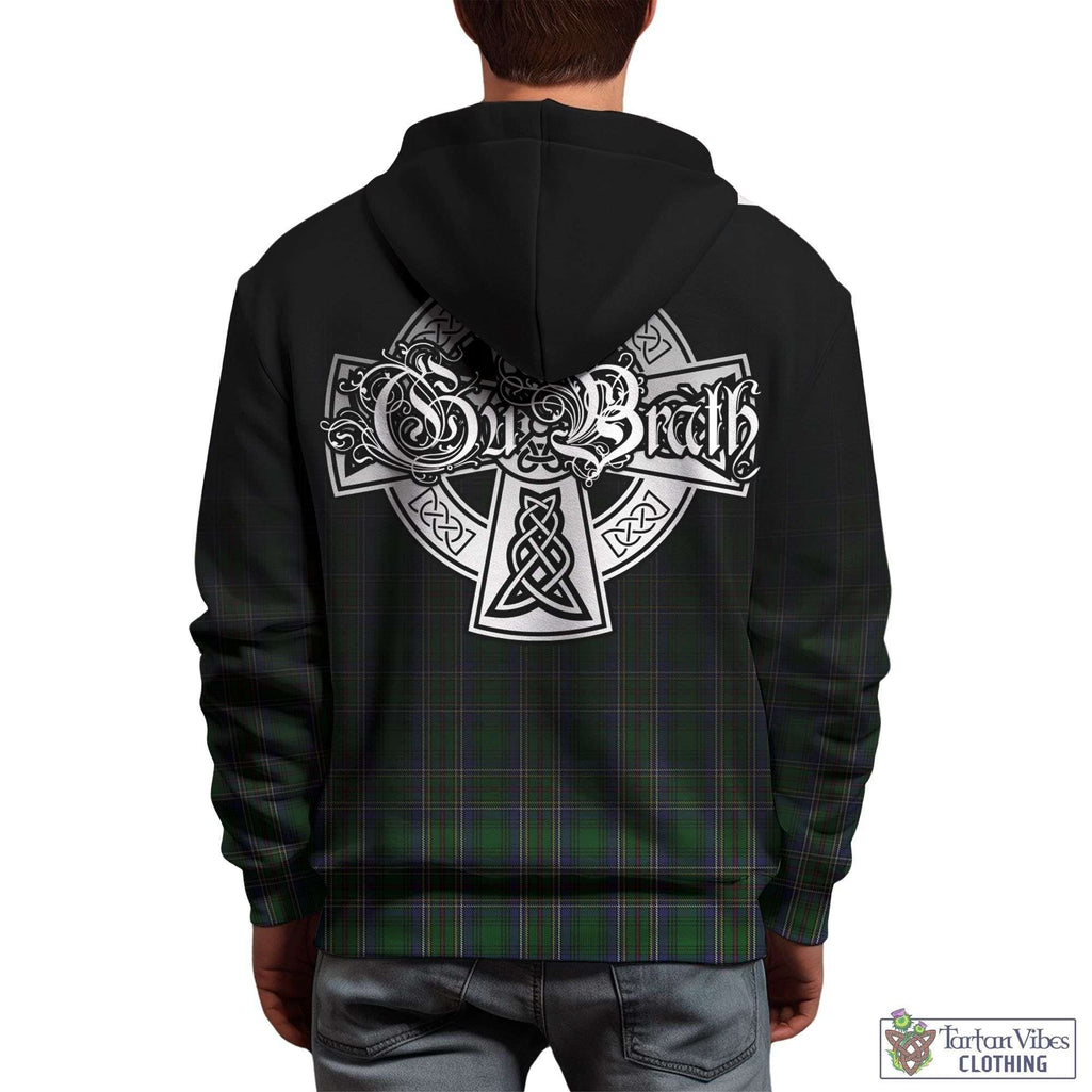 Tartan Vibes Clothing Cockburn Tartan Hoodie Featuring Alba Gu Brath Family Crest Celtic Inspired