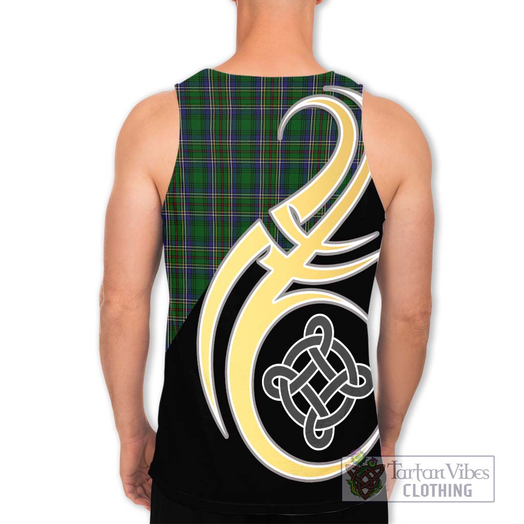 Cockburn Tartan Men's Tank Top with Family Crest and Celtic Symbol Style - Tartan Vibes Clothing