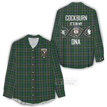 Tartan Vibes Clothing Cockburn Tartan Women's Casual Shirt with Family Crest DNA In Me Style