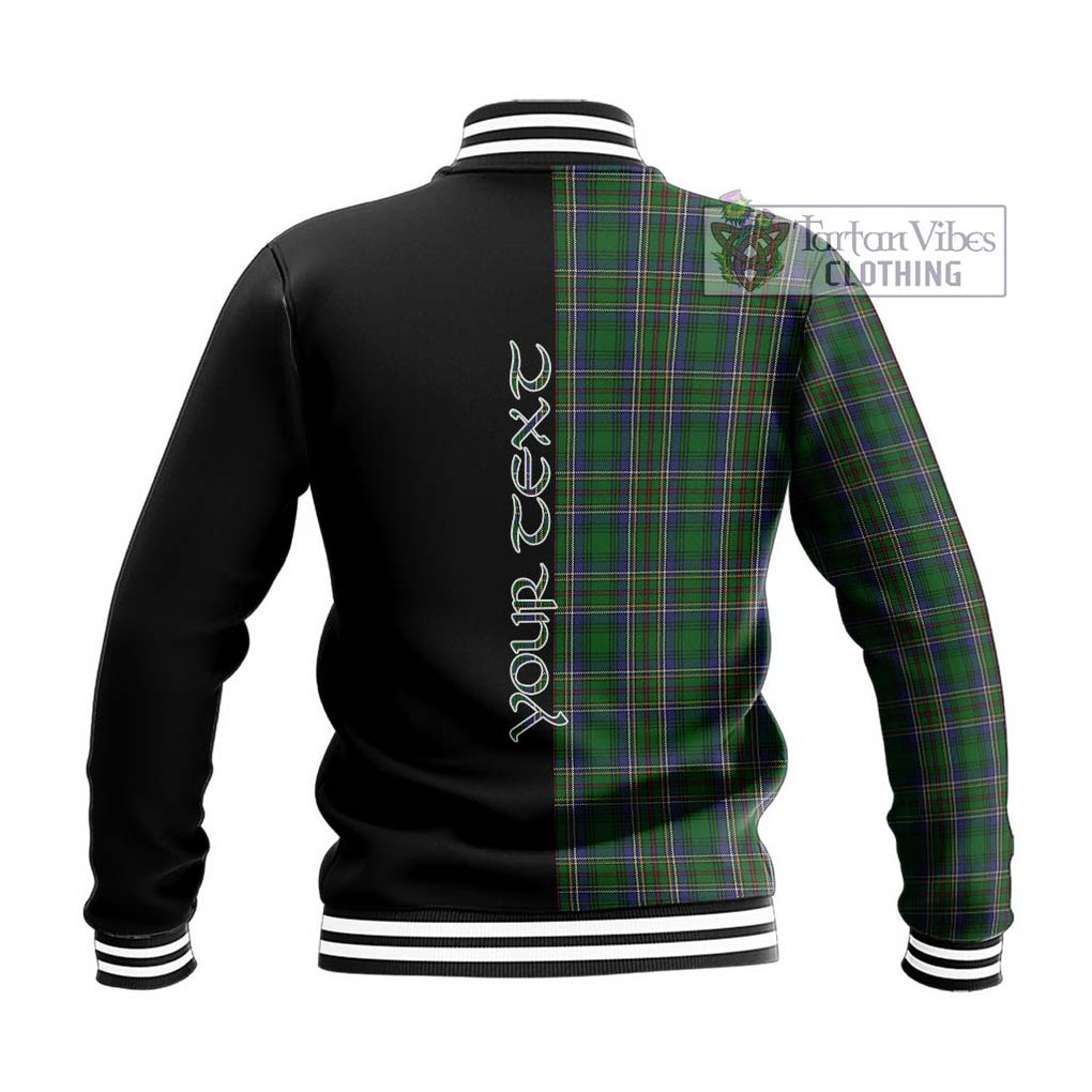Cockburn Tartan Baseball Jacket with Family Crest and Half Of Me Style - Tartanvibesclothing Shop