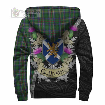 Cockburn Tartan Family Crest Sherpa Hoodie Lion Rampant Royal Thistle Shield Celtic Inspired