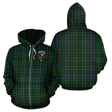Cockburn Tartan Hoodie with Family Crest