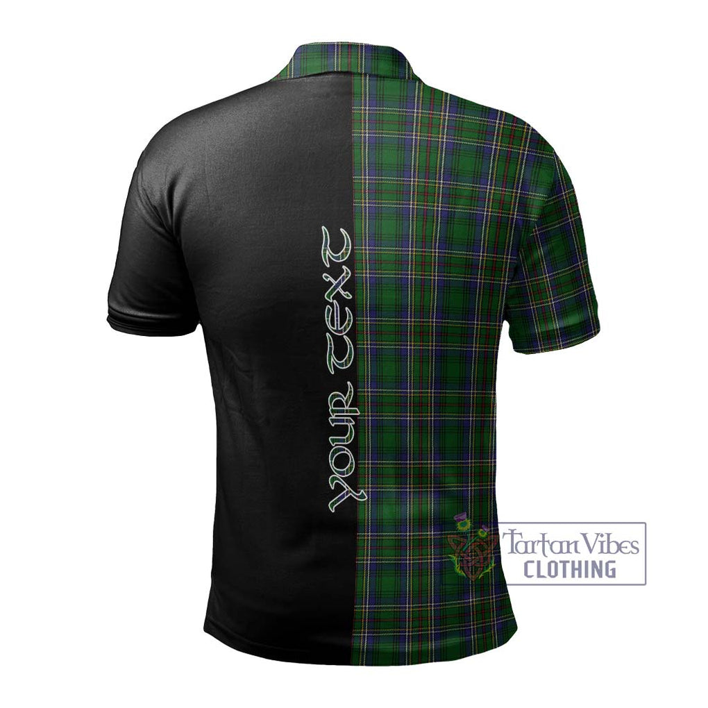 Cockburn Tartan Polo Shirt with Family Crest and Half Of Me Style - Tartanvibesclothing Shop