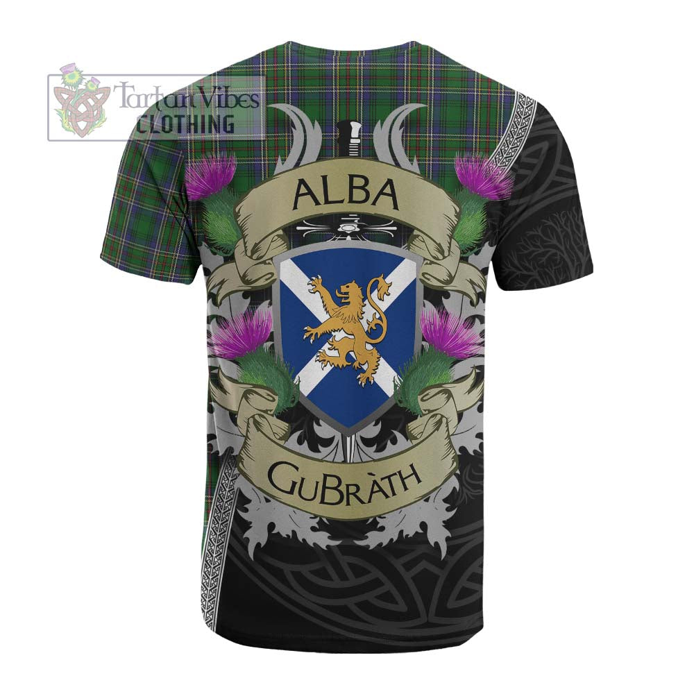 Tartan Vibes Clothing Cockburn Tartan Family Crest Cotton T-shirt Lion Rampant Royal Thistle Shield Celtic Inspired