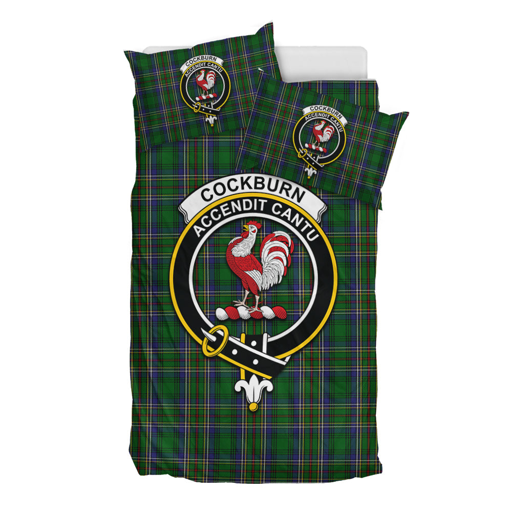 Cockburn Tartan Bedding Set with Family Crest - Tartan Vibes Clothing