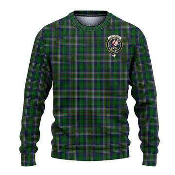 Cockburn Tartan Knitted Sweater with Family Crest - Tartanvibesclothing