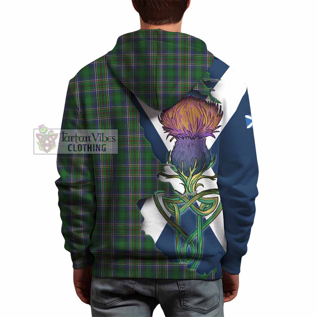 Tartan Vibes Clothing Cockburn Tartan Family Crest Hoodie Scottish Thistle Celtic Inspired