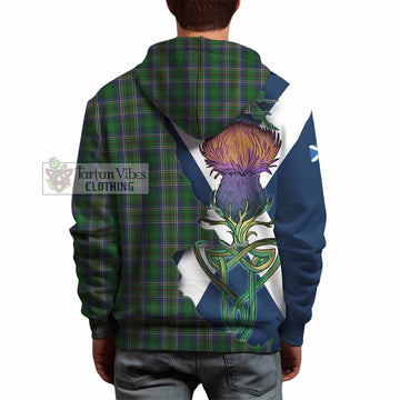 Tartan Vibes Clothing Cockburn Tartan Family Crest Hoodie Scottish Thistle Celtic Inspired
