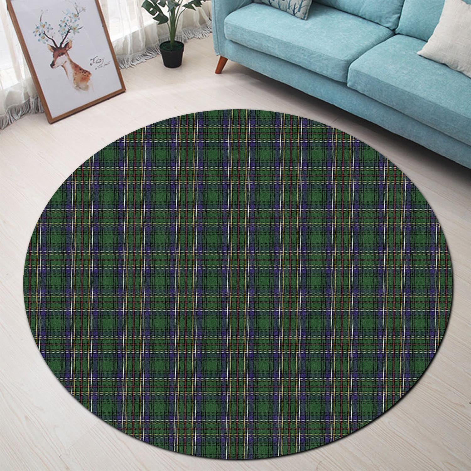 Cockburn Tartan Round Rug - Tartanvibesclothing