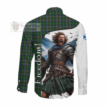 Cockburn Crest Tartan Long Sleeve Button Shirt Inspired by the Freedom of Scottish Warrior