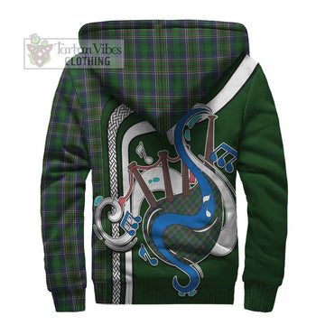 Cockburn Tartan Sherpa Hoodie with Epic Bagpipe Style