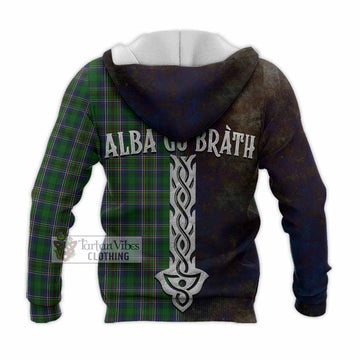 Cockburn Tartan Family Crest Knitted Hoodie Alba Gu Brath Be Brave Lion Ancient Style