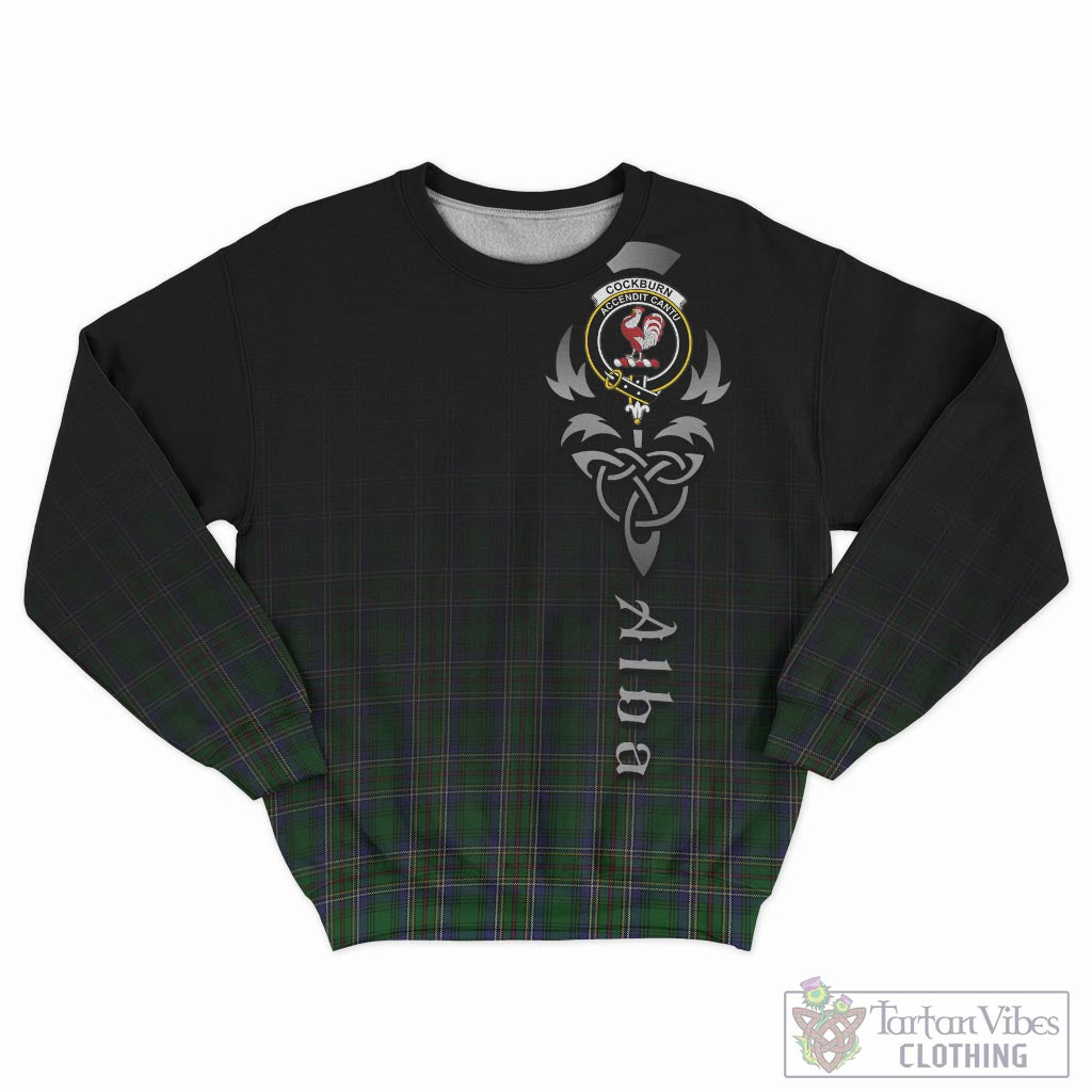 Tartan Vibes Clothing Cockburn Tartan Sweatshirt Featuring Alba Gu Brath Family Crest Celtic Inspired