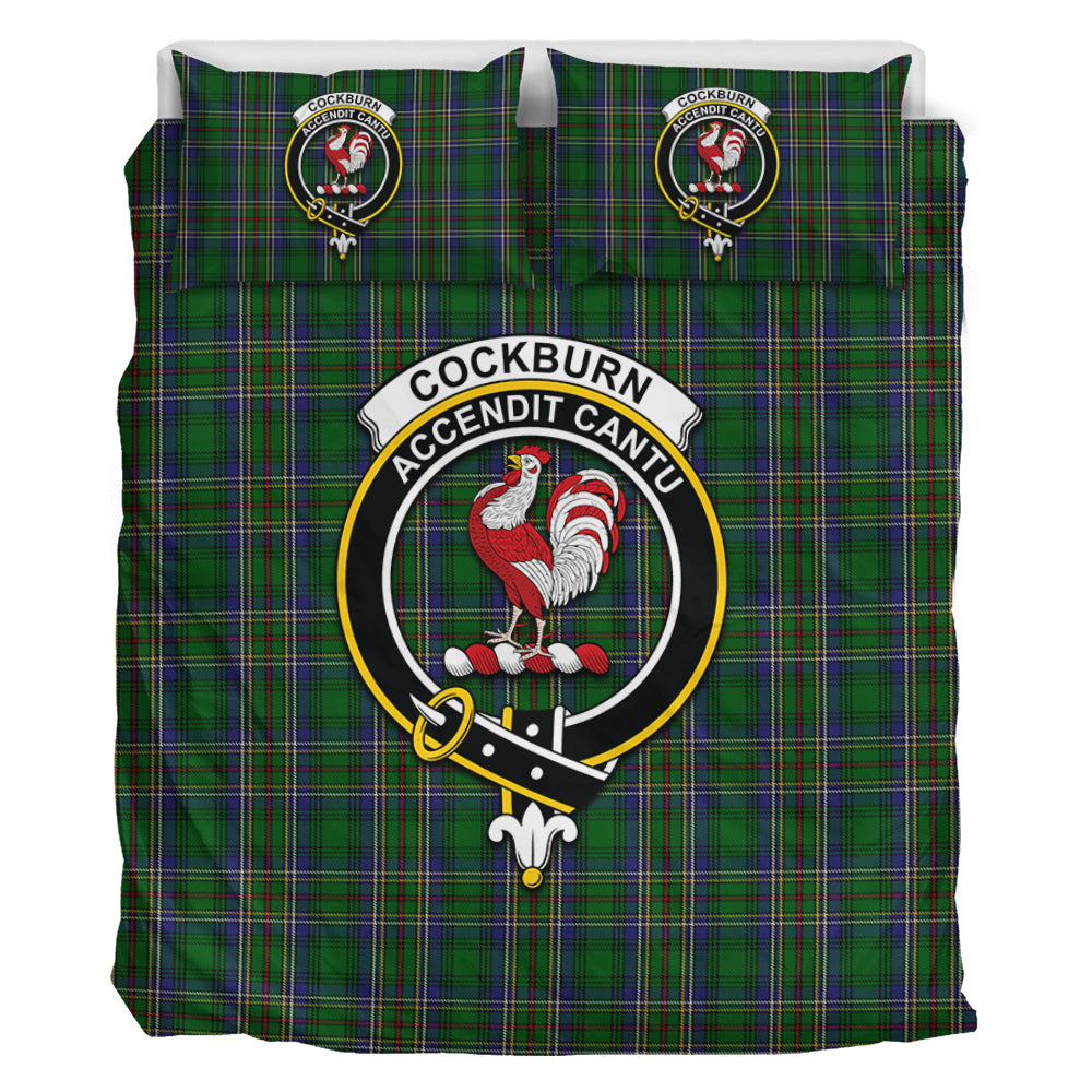 Cockburn Tartan Bedding Set with Family Crest - Tartan Vibes Clothing