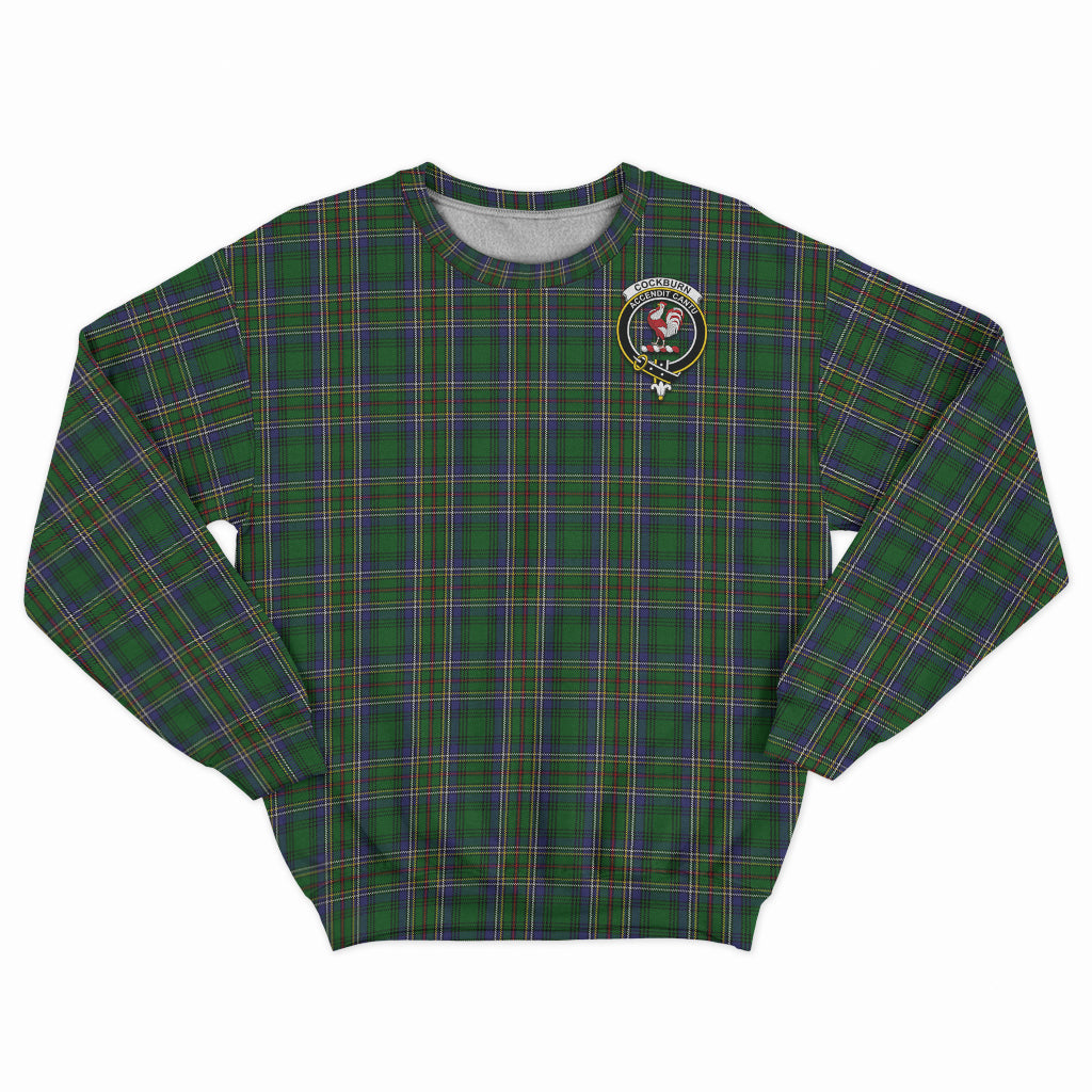 Cockburn Tartan Sweatshirt with Family Crest - Tartan Vibes Clothing