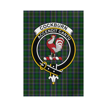 Cockburn Tartan Garden Flag with Family Crest