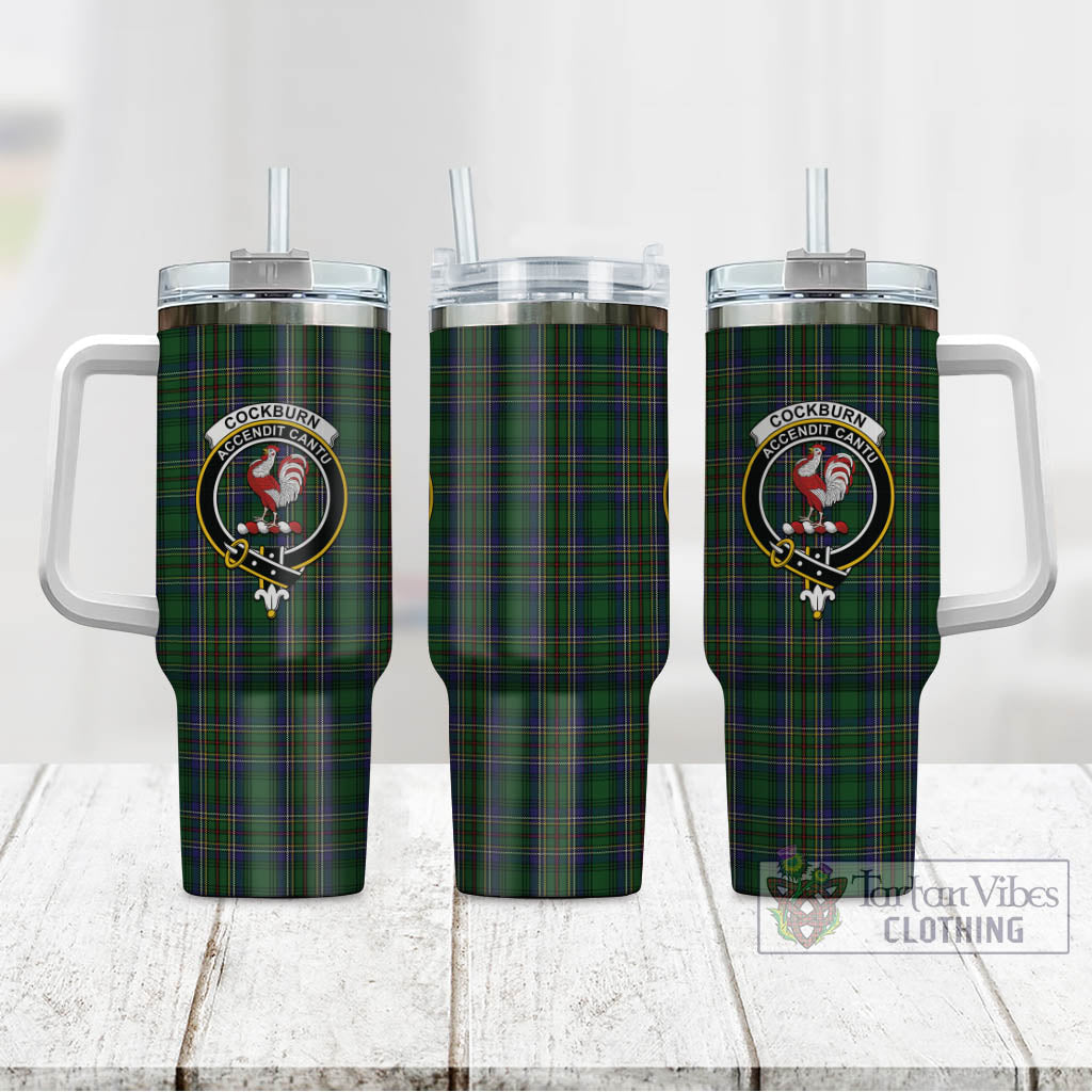 Tartan Vibes Clothing Cockburn Tartan and Family Crest Tumbler with Handle