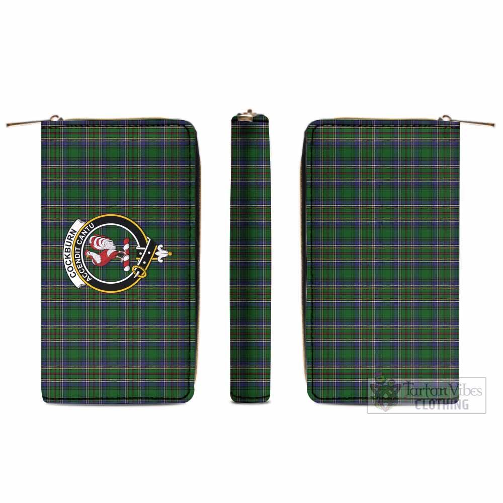 Tartan Vibes Clothing Cockburn Tartan Women's Leather Wallet with Family Crest