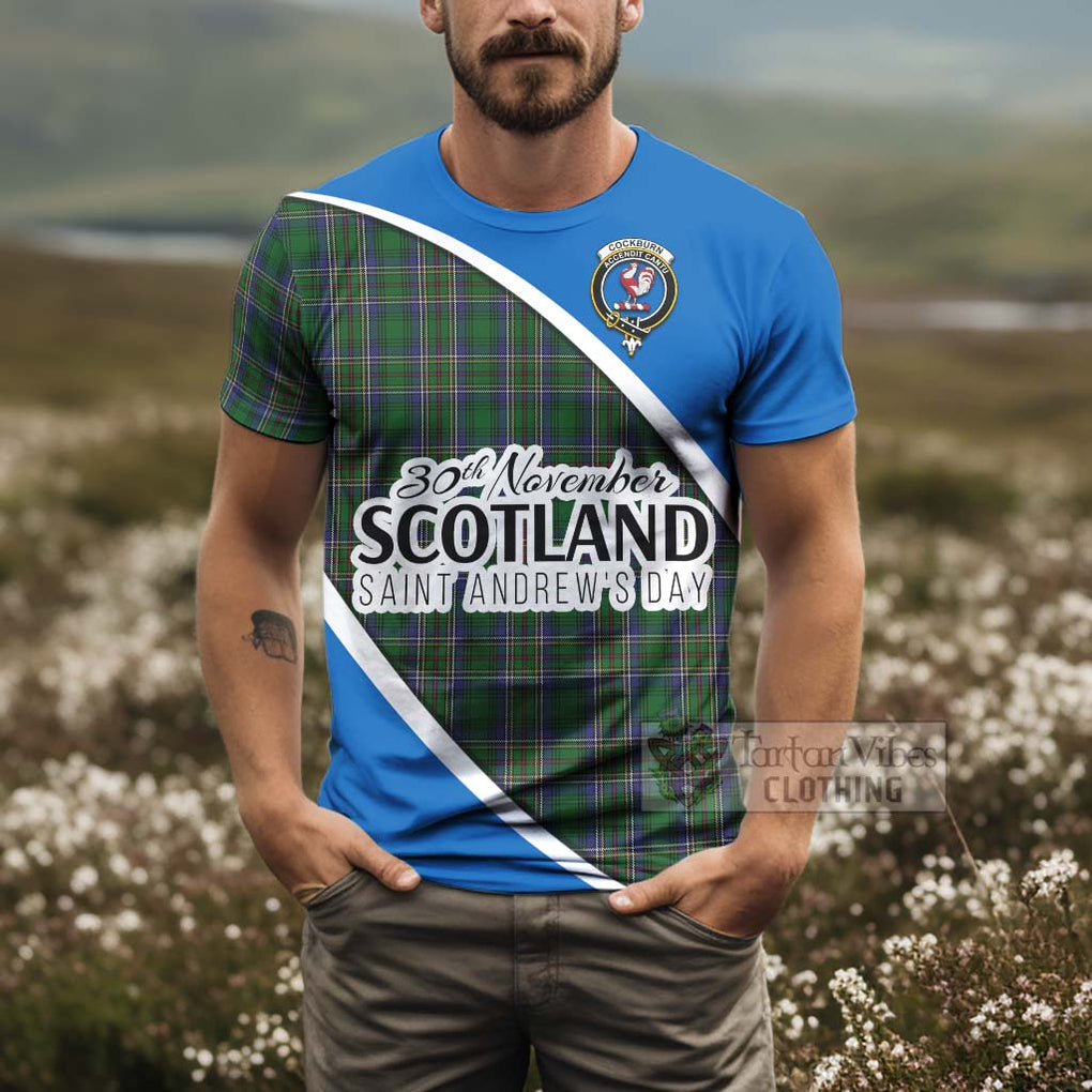 Tartan Vibes Clothing Cockburn Family Crest Tartan T-Shirt Celebrate Saint Andrew's Day in Style