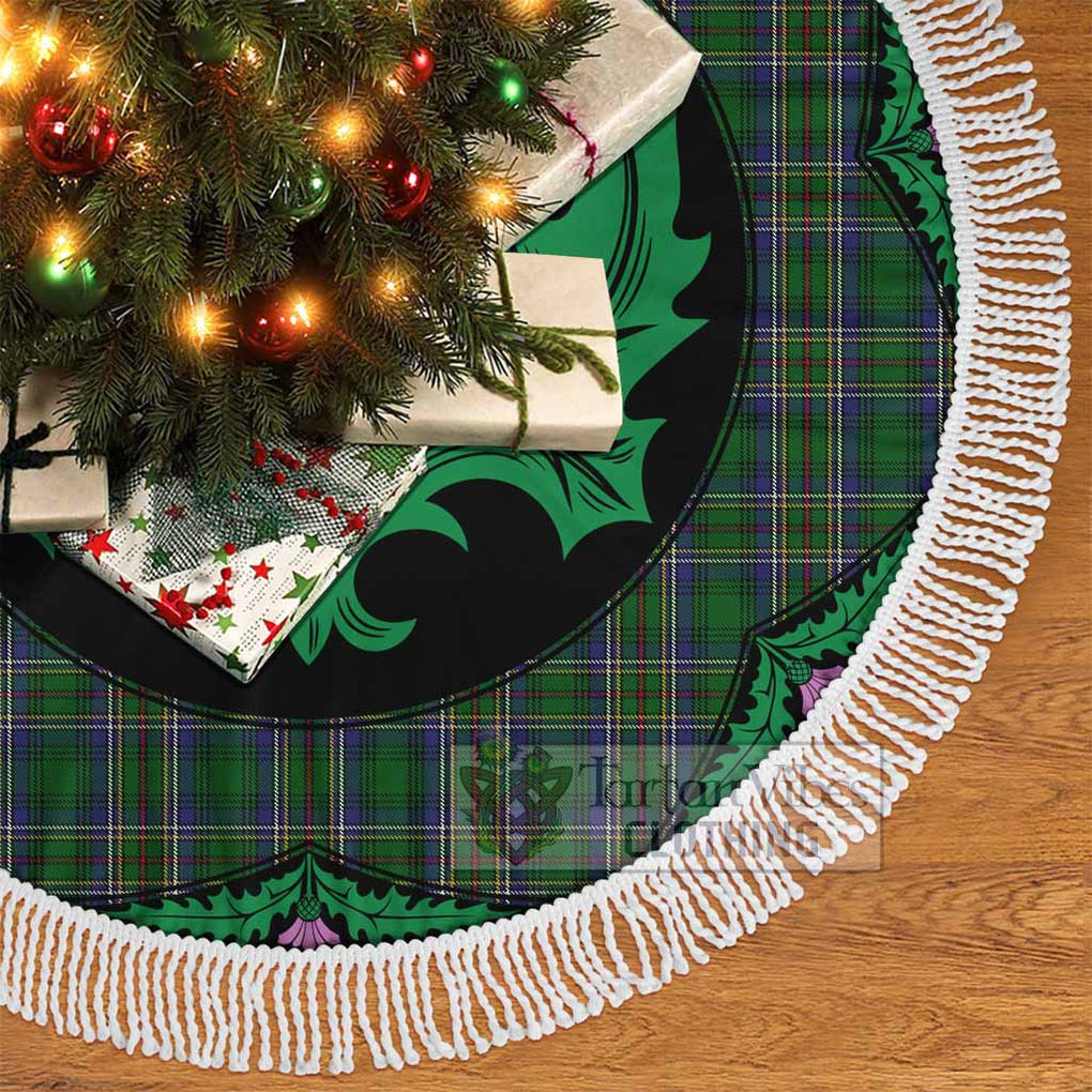 Tartan Vibes Clothing Cockburn Tartan Christmas Tree Skirt Scottish Thistle Style