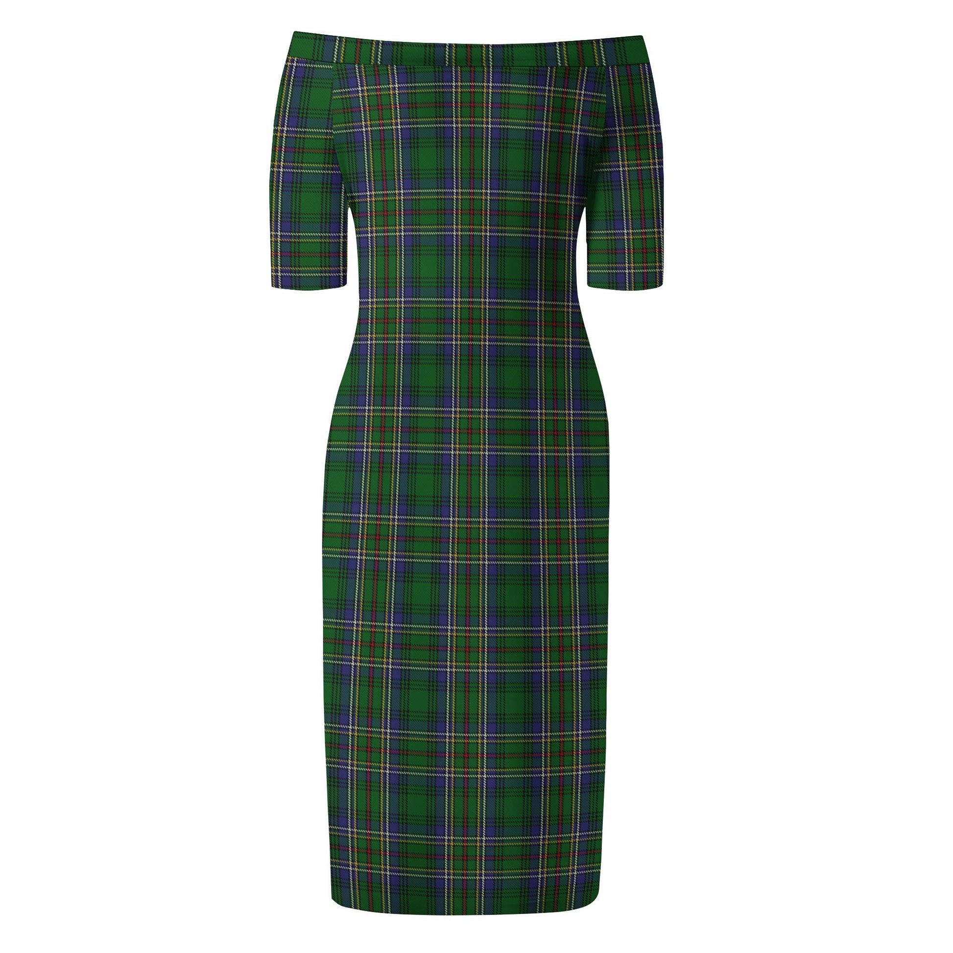 Cockburn Tartan Off Shoulder Lady Dress - Tartanvibesclothing