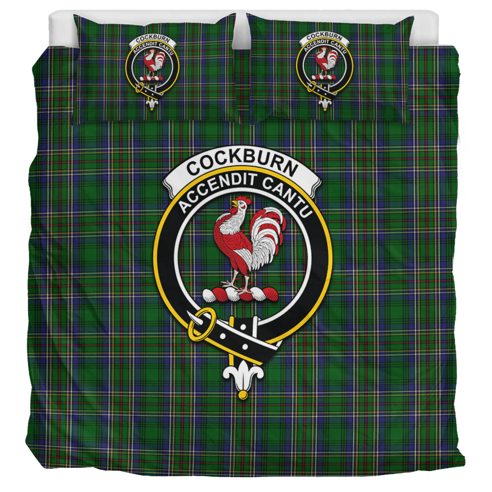 Cockburn Tartan Bedding Set with Family Crest UK Bedding Set UK Super King 104*94 inch - Tartan Vibes Clothing