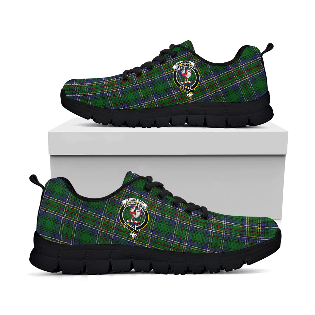 Cockburn Tartan Sneakers with Family Crest - Tartan Vibes Clothing