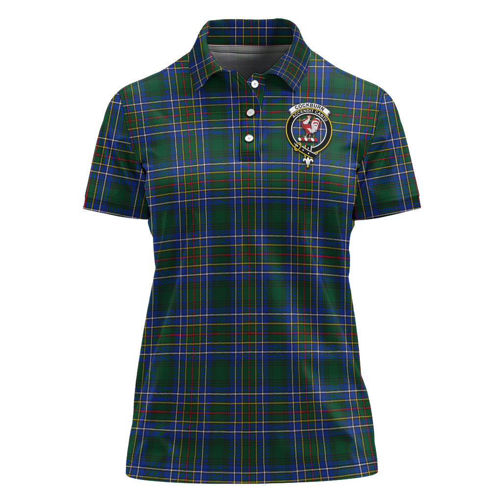 cockburn-ancient-tartan-polo-shirt-with-family-crest-for-women