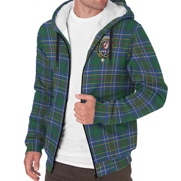Cockburn Ancient Tartan Sherpa Hoodie with Family Crest
