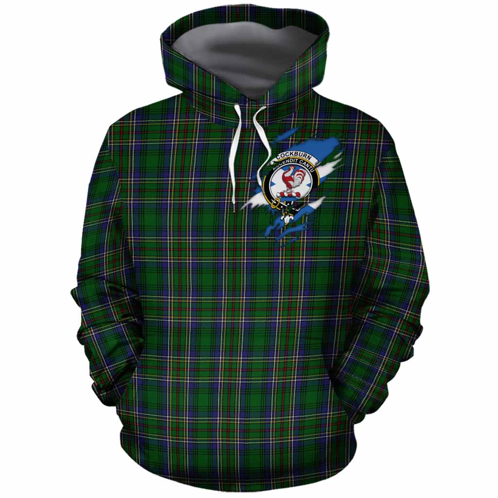 Cockburn Clan Crest In Me Tartan Cotton Hoodie Scotland Flag Style