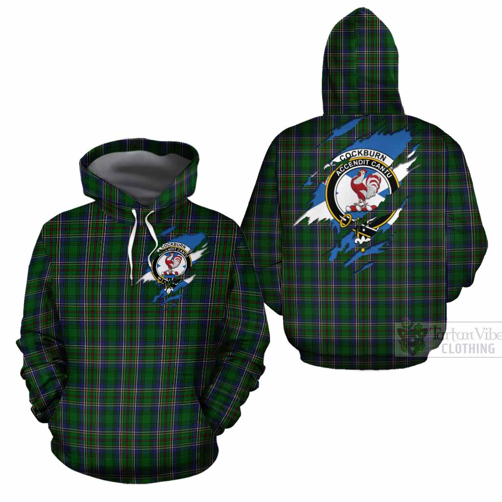 Cockburn Clan Crest In Me Tartan Cotton Hoodie Scotland Flag Style