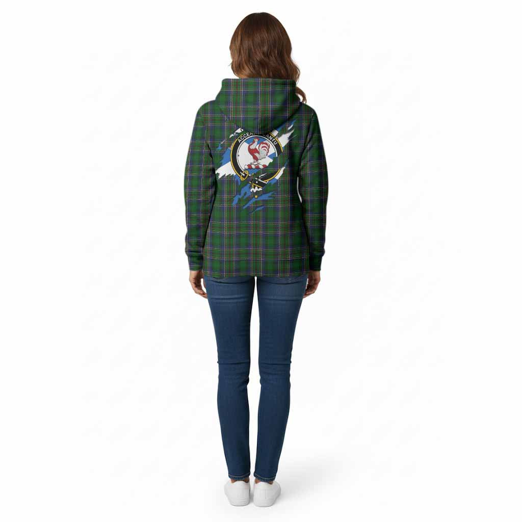 Cockburn Clan Crest In Me Tartan Cotton Hoodie Scotland Flag Style
