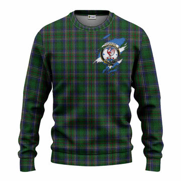 Cockburn Clan Crest In Me Tartan Knitted Sweater Scotland Flag Style