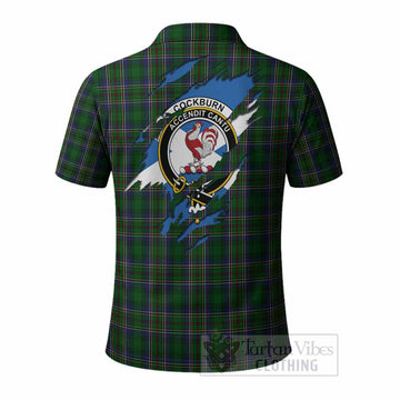 Cockburn Clan Crest In Me Tartan Polo Shirt Scotland Flag Style