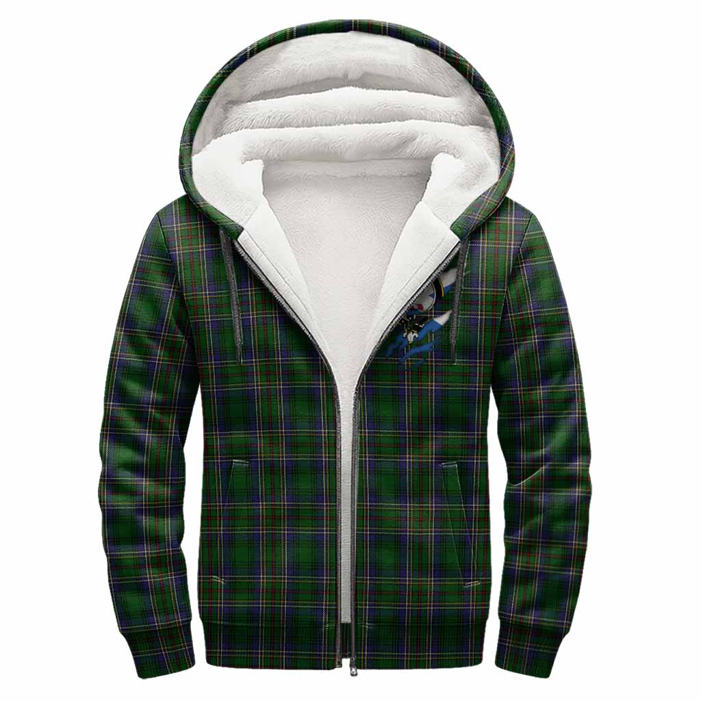 Cockburn Clan Crest In Me Tartan Sherpa Hoodie Scotland Flag Style