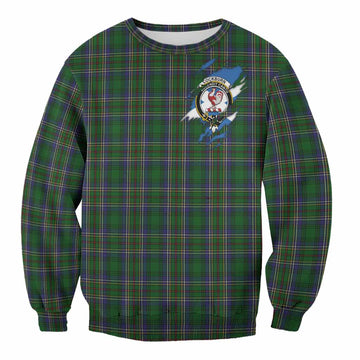 Cockburn Clan Crest In Me Tartan Sweatshirt Scotland Flag Style