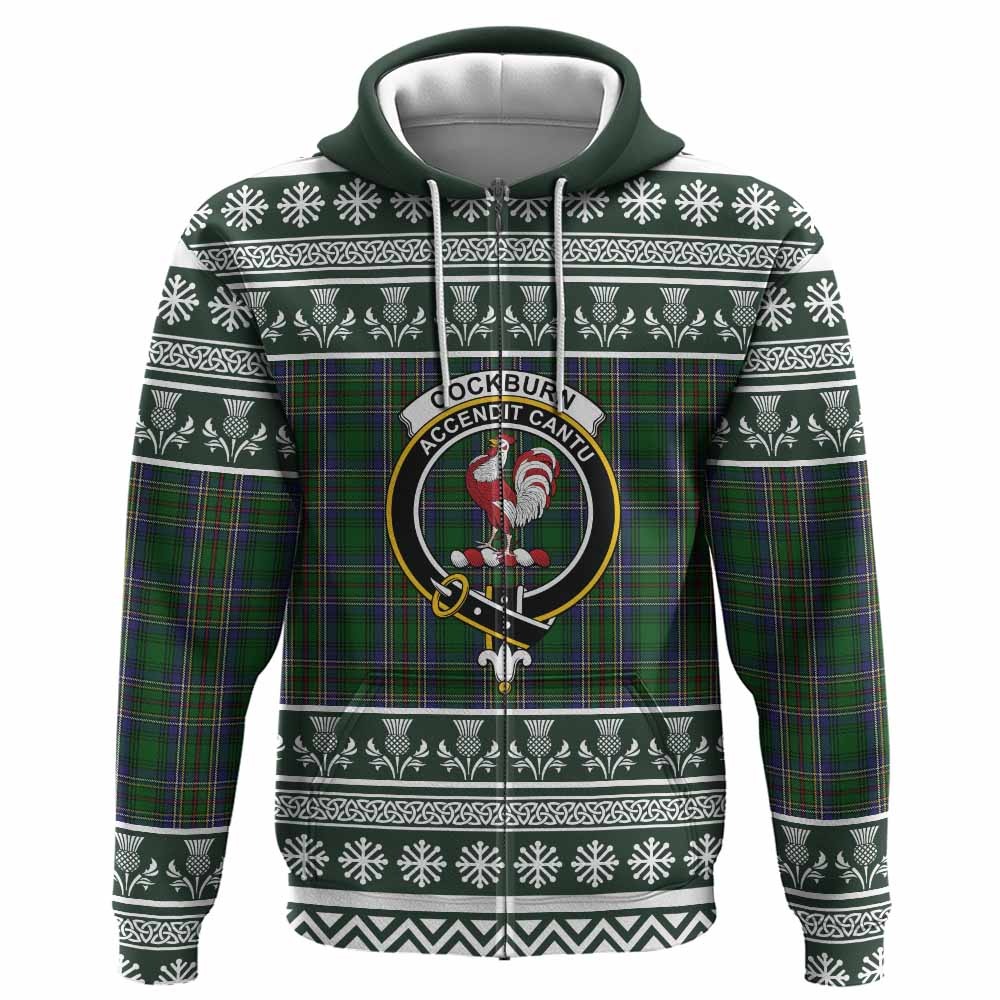 Cockburn Clan Tartan Christmas Hoodie with Family Crest - Tartan Vibes Clothing
