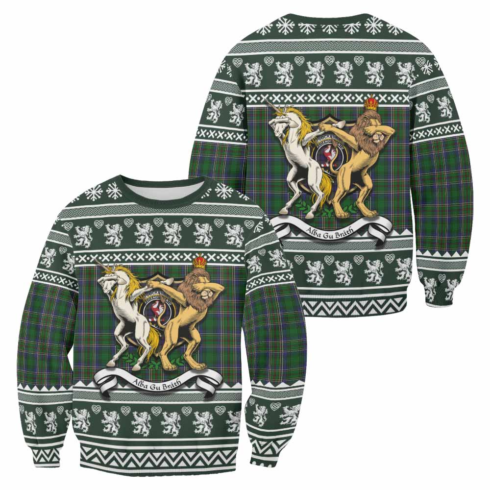 Cockburn Clan Tartan Crest Christmas Sweatshirt Coat of Arms Funny Style - Tartan Vibes Clothing