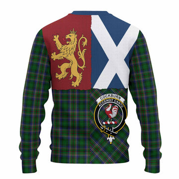 Cockburn Crest Tartan Knitted Sweater with Lion Rampant Saltire Style