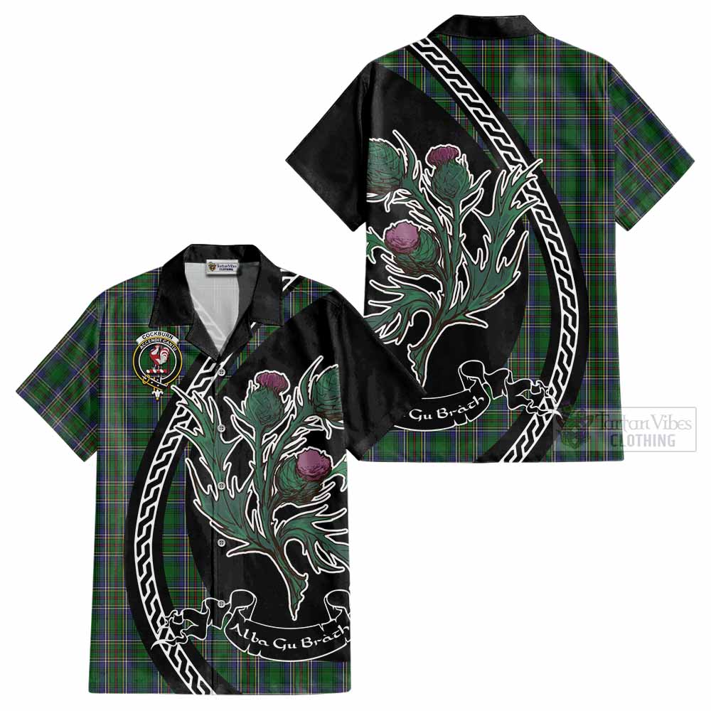 Cockburn Family Crest Tartan Cotton Hawaiian Shirt Alba Thistle Inspired - Tartan Vibes Clothing