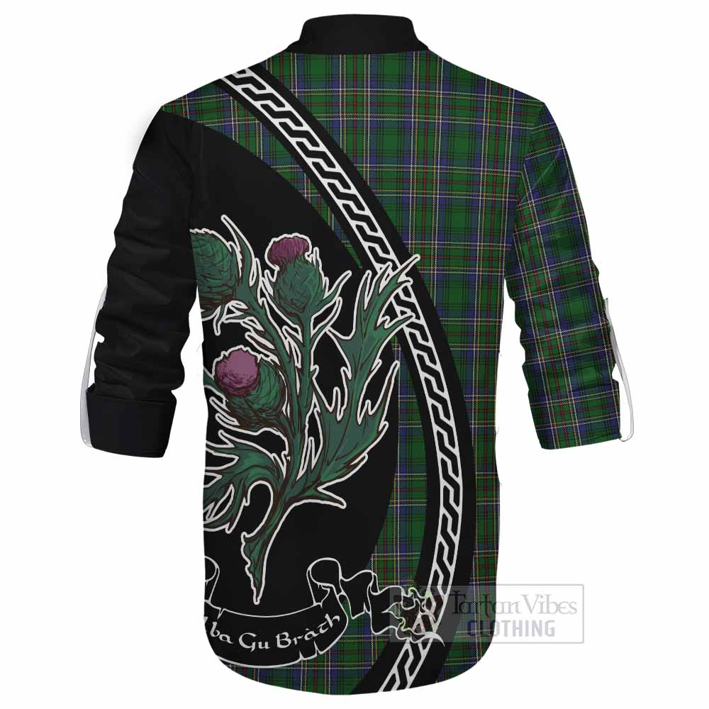 Cockburn Family Crest Tartan Ghillie Shirt Alba Thistle Inspired - Tartan Vibes Clothing
