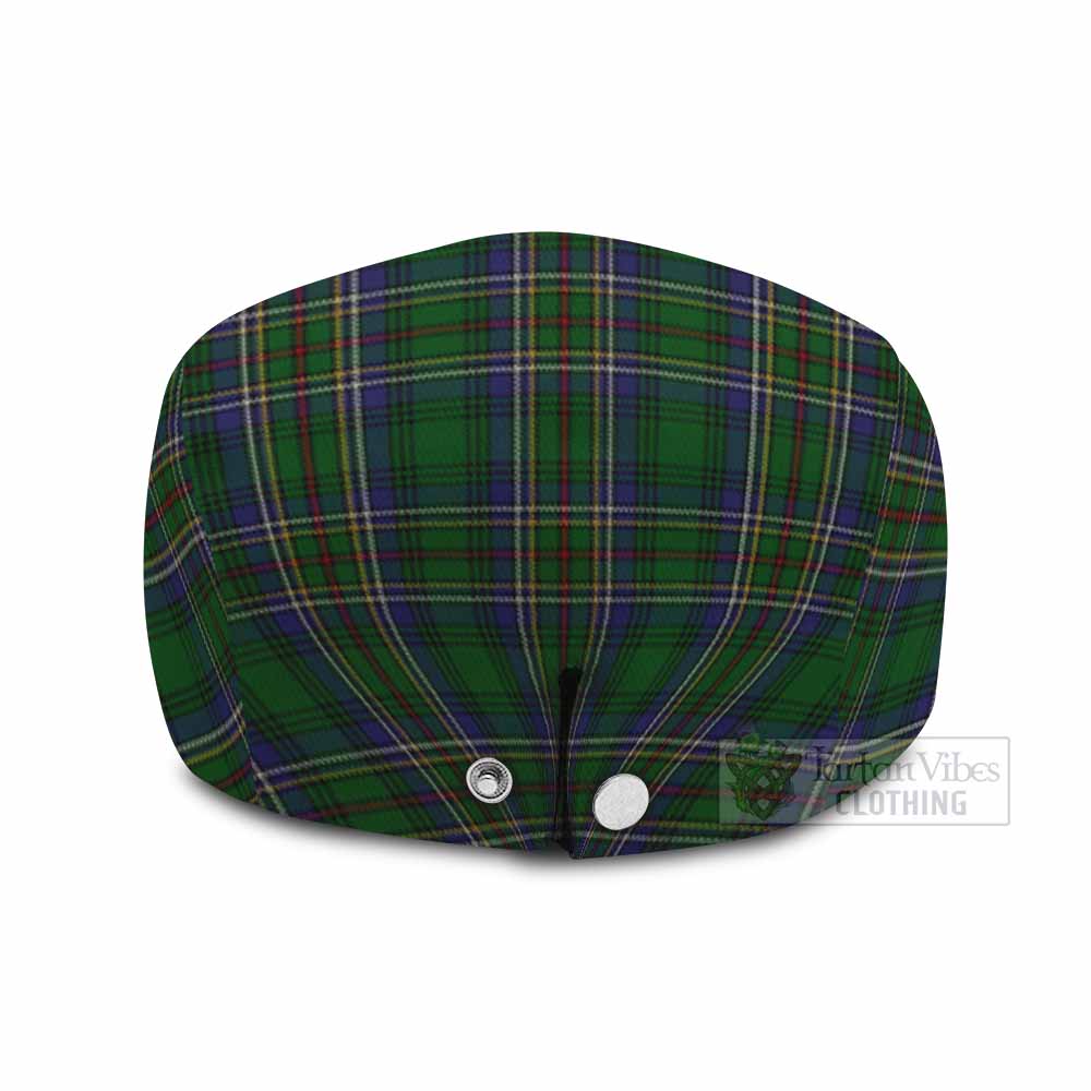 Cockburn Family Crest Tartan Jeff Cap, Tartan Flat Cap