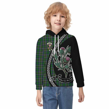 Cockburn Family Crest Tartan Kid Hoodie Alba Thistle Inspired - Tartan Vibes Clothing